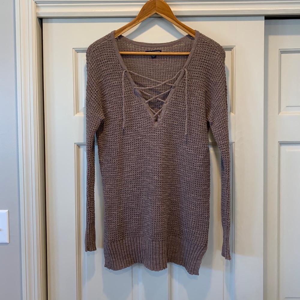 American Eagle Outfitters lace up sweater. Size:M